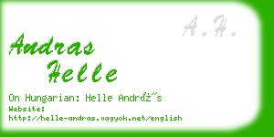 andras helle business card